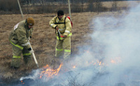 В Советском районе зарегестрирован первый природный пожар.